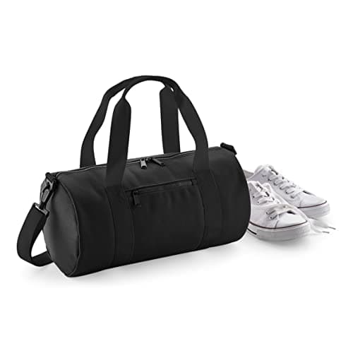 BagBase BG140s Mini Barrel Bag - Black/Black — view 3