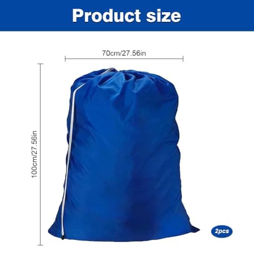 Heavy Duty Laundry Bag with Drawstring, 2 Pack Clothes Drawstring Bag — view 2