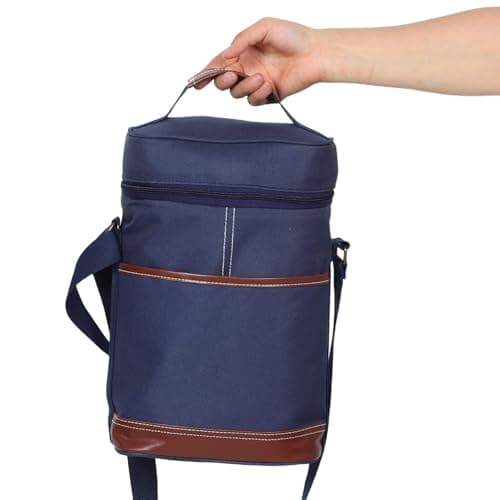 Homoyoyo Insulated Wine Bag with Thickened Aluminum Liner for 750ml Bottles — view 2
