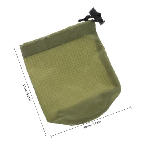 HEMOTON Raincoat Compression Storage Bag Waterproof Drawstring Pouch for Hiking Backpacking Travel Compact 5.1 x 3.9 x 2.4 Inches — view 2