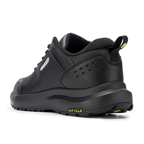FitVille Mens Extra Wide Fit Walking Hiking Shoes, Black, 10 Wide — view 6