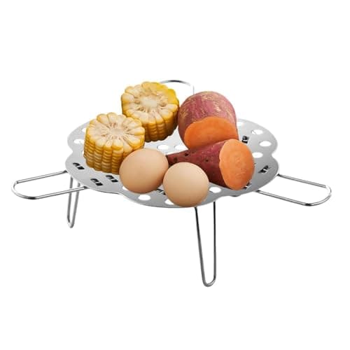 Steamer Basket - Folding Basket 15.6x2.5cm, Adjustable Pot Rack, Durable Kitchen Tool | Home Travel Camping Restaurant Dumplings Fish Pan Cooker Meal Prep Cooking Accessory Universal