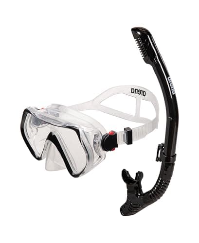 arena Panoramic Mask and Mouthpiece Set for Adults, Unisex Snorkeling Mask, Panoramic Mask with Wide Field of View, Snorkel Set Adults with Anti-Leak Technology, Hypoallergenic Silicone