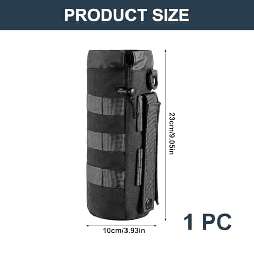 ElioVelluL MOLLE Water Bottle Holder Pouch Tactical Hydration Carrier, Adjustable Nylon Bottle Holster Bag for Backpack, Hiking, Camping, Cycling and Outdoor Military Gear Use — view 2
