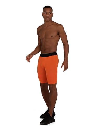PowerLayer Men's Compression Base Layer Shorts Thermal Shorts Underwear - Orange, L — view 5