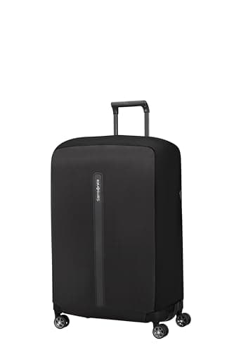 Samsonite TA Revolution - Foldable protective cover for size L suitcases, suitcase cover suitable for 75–79 cm, suitcase protection, with reflective detail, Black