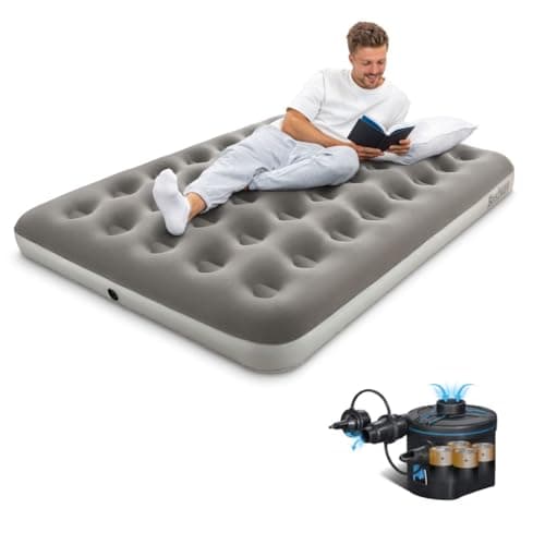 Bestway Premium Camping Double Airbed with Cordless Battery Pump
