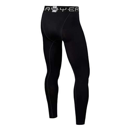PowerLayer Thermal Base Layer Kids - Compression Skins for Boys and Girls - Leggings or Tights for Football Running & Other Sports - 10-12 Years - Black Stealth — view 3