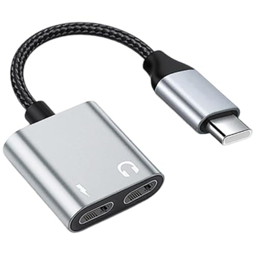 Qusinfc Portable Type C Headphone Charging Adapter Metal Housing Design With Noise Cancelling For Smart Devices Travel Type C To Adapter
