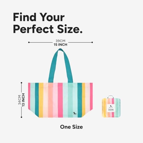 Dock & Bay Everyday Beach Tote Bag - Reusable Beach Handbag & Shopping Carrier - Coastal Candy — view 6