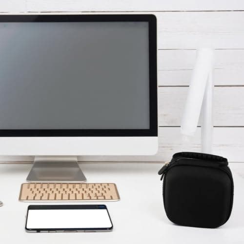 for mini Case 2024 Hard Travel Box - Scratch Resistant EVA Storage Organizer for Desktop Computer - Black 15x15x9cm — view 4