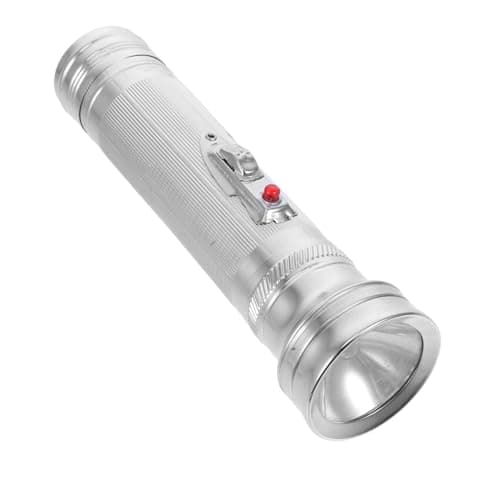 HYTROVE Portable Old-Fashioned Flashlight Metal Torch Small Size Battery Operated for Travel and Outdoor Activities