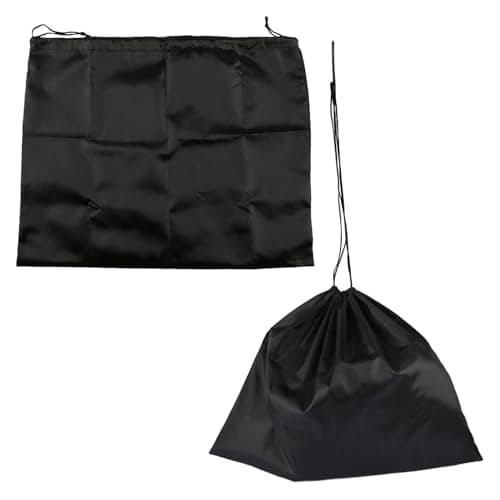 Wellrun 2pcs Dust Bags,Dustproof Drawstring Pouch,50x40cm Silk Cloth Dust Cover for Handbags,Shoulder Bags,Purses,Shoes,Luggage(Black)