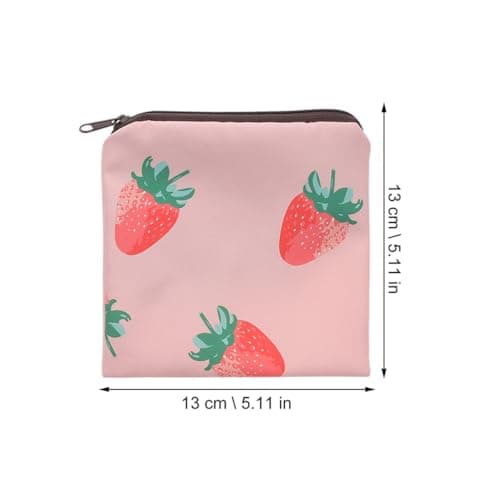 OKUMEYR 4pcs Sanitary Pad Storage Bags with Zipper, Polyester Feminine Hygiene Period Bags, Portable Decorative First Period Kit for School Or Travel — view 2