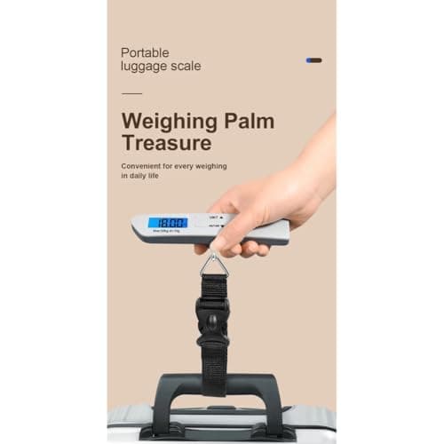 Ounfhtrttk Backlight LCD Display Portable Luggage Scale 50kg High Digital Travel Hanging Scales Electronic Fishing — view 3