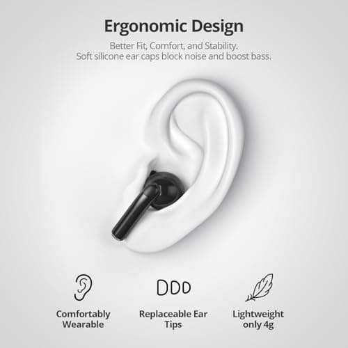 AsiceSound Wireless Earbuds, Immersive HiFi Stereo Bluetooth 5.3 Earphones, Deep Bass, 4 Mic ENC Noise Cancelling, 72h Playtime, IPX7 Resistance Earbuds, for iOS and Android — view 6