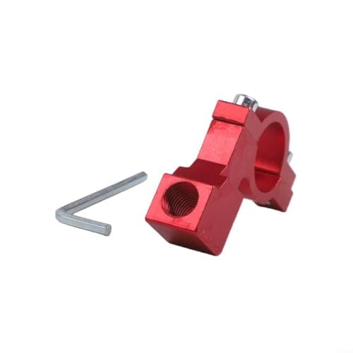 Motorbike Rear View Mirror Mount 10mm Thread - Heavy Duty Aluminium Clamp for GPS Phone Holder Accessories Purple(Red)