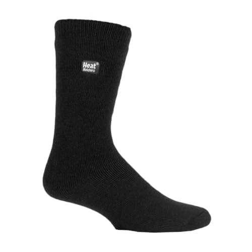 HEAT HOLDERS Ultra Lite - Mens Thin 1.0 TOG Winter Warm Lightweight Casual Thermal Dress Socks (6-11 uk, Black)