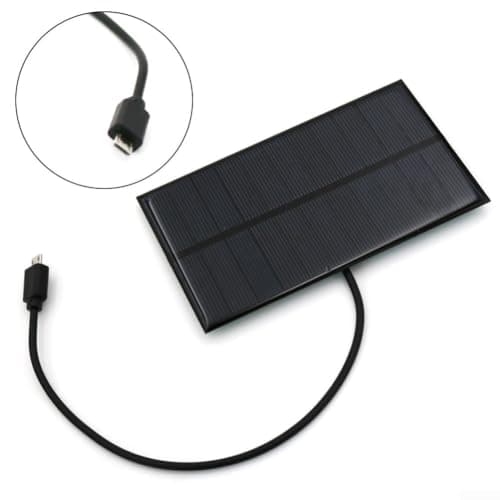 Solar Panel Charger, Portable Solar Charger Panel 5.5V 2W 330mA, Outdoor Solar Charging Board for Mobile Phones and Lights, Hiking Camping Power Bank Travel Use — view 3