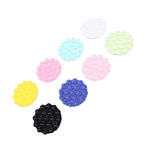 Jiawu Silicone Suction Cup Phone Case Mount 8Pcs, Double Side Strong Adhesive Cell Phone Holder for All Smartphones, Multi Purpose Car Mount with 19 Suction Cups — view 2