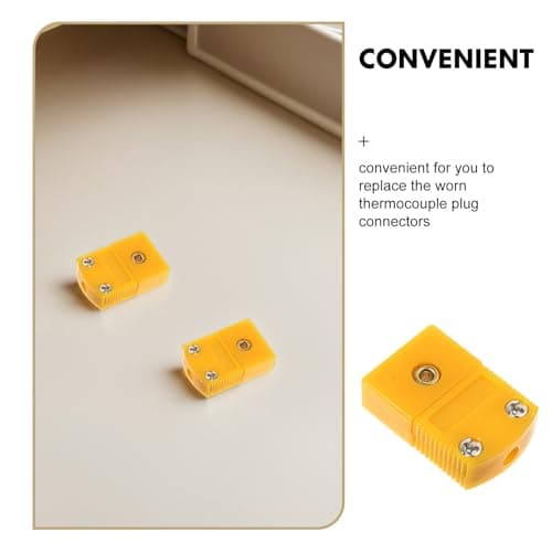 K Type Thermocouple Plastic 5 Sets Yellow Plug Socket Connectors — view 3