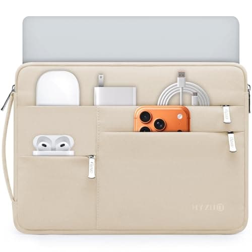 HYZUO 15-16 Inch Laptop Case Sleeve Bag for MacBook Pro 16 M5, Sand