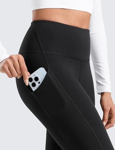 CRZ YOGA Fleece Lined Leggings with Pockets 28'' Black 14 — view 6