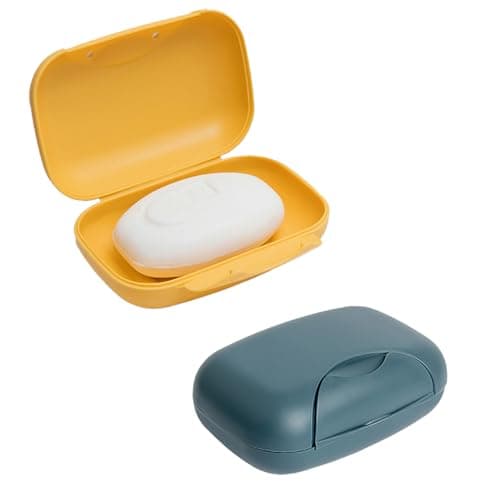 Soap Dish With Lid, Soap Holder, Travel Soap Case, Closable Soap Holder To Keep Soap Clean,Waterproof Leakproof Portable Soap Box For Soap Bar, Shower, Bathroom, Travel, Hiking,Gym - 2PCS