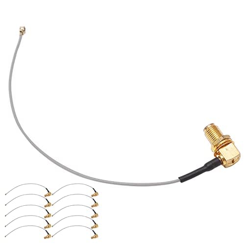 Aolidsive RF Coaxial Cable, Brass SMA Female to IPX Connector, Ideal for GPS and WiFi Devices, 10 Pack — view 4
