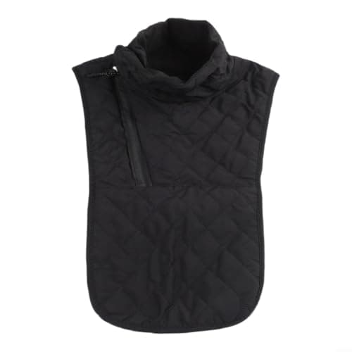 KiraKira Windproof Motorcycle Neck Warmer 40x36cm Zip Adjust(Black) — view 4