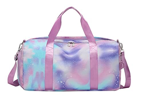 SellerFun Teens Women Travel Bag Girls Gym Duffle Bag Sports Ballet Bag with Shoe Compartment(Color B,23 Liters)