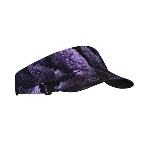 ZTPOWQA Lavender Bouquet Print Adult Sunscreen Visor Cap Breathable Lightweight Foldable Outdoor Sports Sun Hat — view 2