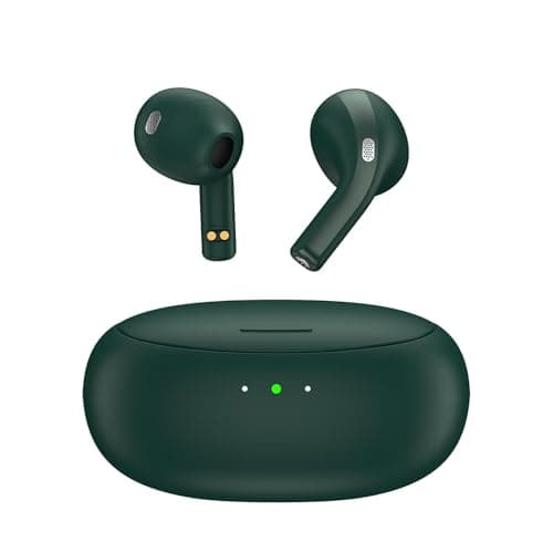 M8 Language Translator Earbuds, 144 Languages Instant Voice Translation Device, Bluetooth Noise Reduction Two Way Real Time Translation Earphone, Touch Control, Online Instant (Green)