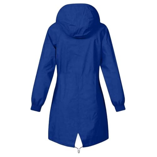 Gkojhj Lightweight Waterproof Jacket Womens, Casual Outdoor Raincoats with Hood, Breathable Zip Up Softshell Jackets with Pockets,Windbreaker Jacket Women-1 — view 5