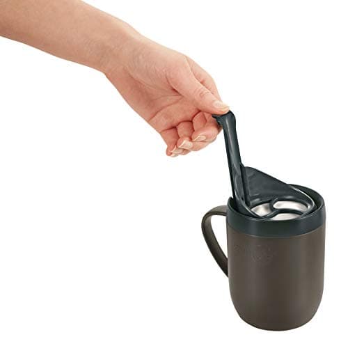 Zyliss Hot Mug Cafetiere - 2 x Plastic/Silicone Travel Mug Bundle | Grey/Blue | Dishwasher Safe | 5 Year Guarantee — view 6