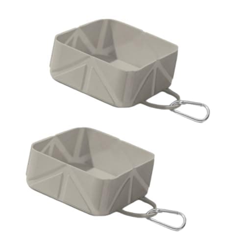 Foldable Silicone Dog Travel Bowl Set, Portable Pet Food and Water Bowl with Clip-on Carry for Camping and Walks Pet Portable Dog Leash Clip Feeder Travel Feeding Walking Camping Road Trip — view 4