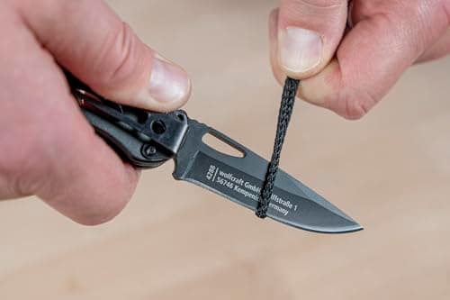 Wolfcraft Folding Knife with Aluminium Grip, 70 mm Blade Pocket Knife — view 4