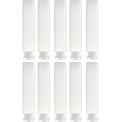 ifundom 10pcs Portable Refillable Empty Lotion Bottles Pe Pp Material with Flip Cap 50g Travel Size Tubes for Cruises and Activities