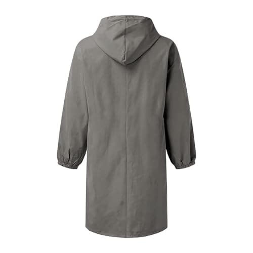 Gkojhj Water Proof Jackets For Women Uk,Lightweight Waterproof Jacket Active Outdoor Trench Zipper Hiking Walking Cycling Quick Dry Rain Coats For Women Long Sleeve Ladies Loose Raincoats With Hood — view 5