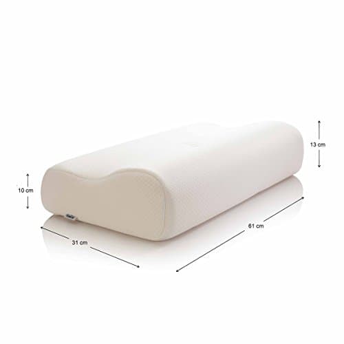 TEMPUR Original Ergonomic Pillow, Ergonomic Memory Foam Neck Support Pillow For Larger Frames, For Side and Back Sleepers with Washable Cover, Queen X-Large (61 x 31 x 13/10 cm), 1 unit — view 2