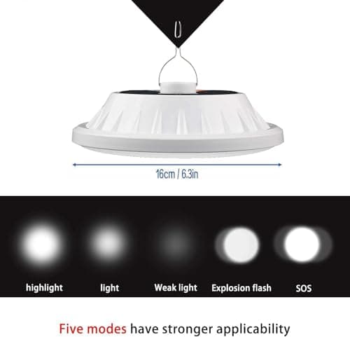 WholeFire USB Solar Camping Light with Remote Control - Hanging Tent Light — view 2