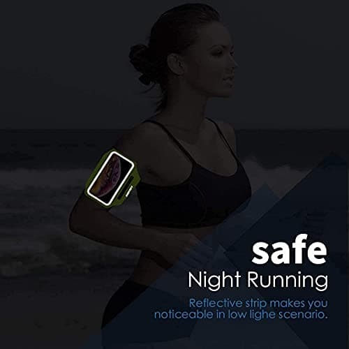 HAISSKY Running Armband with Earbud Pocket,Sweatproof Phone Armband 6.9" — view 6