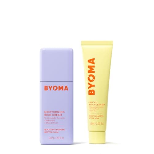BYOMA Moisturising Rich Cream, 50ml + BYOMA Travel Size Creamy Jelly Cleanser, 60ml Bundle