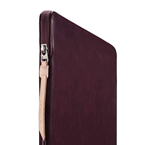 Comfyable Slim Laptop Sleeve 15 Inch Snugly Compatible with MacBook Air 15-in M5 2026 A3448 M4 A3241 M3 A3114 M2 A2941, PU Leather Bag Waterproof Cover Notebook Computer Case for Mac — view 6