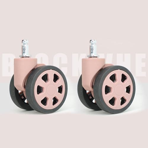 hogtnd Spare Wheels Quiet Versatile 1 Pair for Luggage Smooth Rolling Luggage Suitcase Wheel Replacement, red, Mass Beauty — view 4