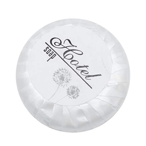 Healifty Mini Disposable Soap Bar Small Hotel Round Shape Soap Disposable Toiletries 150PCS/Set (White) — view 6