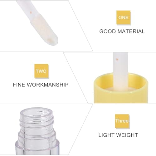 LIFKOME 10pcs Ml Lip Gloss Tubes Leak Proof Portable ABS Yellow Bottles — view 3