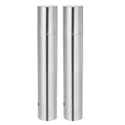 Healvian 2pcs Birth Certificate Tube Document Storage Tube Stainless Steel Silver Waterproof Protective Case, Portable Multipurpose Organizer for Travel and Home, for Certificates