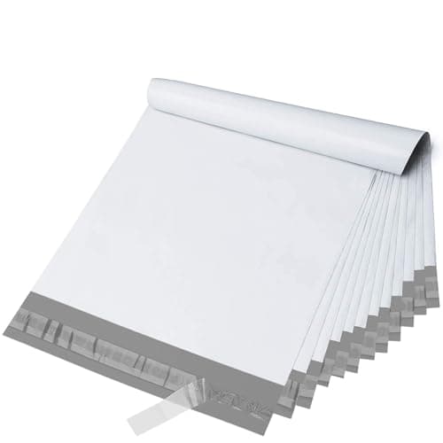 Switory Parcel Bags Postage Bags,for Posting Clothes Poly Postal Bags Self Seal Mailing Bag for Clothes Envelopes Postage Bag for Packaging, 25Pcs - White (10X13Inch)