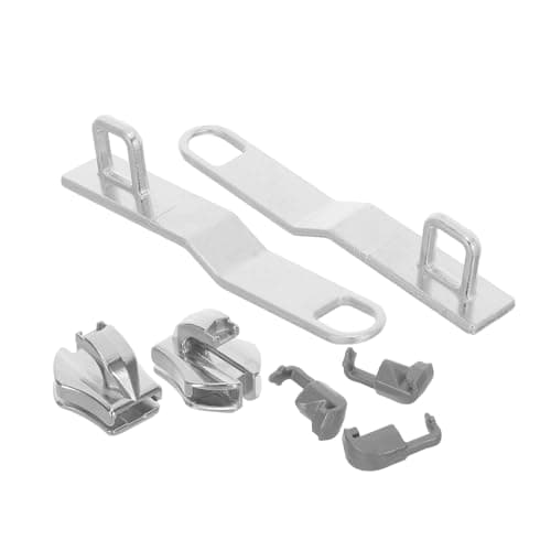 CAXUSD 2 Sets Metal Zipper Pulls and Sliders Replacement Kit for Suitcases and Backpacks, Silver Zinc Alloy, Brushed Finish, for Longdistance Travel